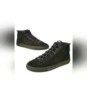 2016 BALENCIAGA Black Leather Suede Arena High Top  Hype Hiking Sneaker 42EU 9US